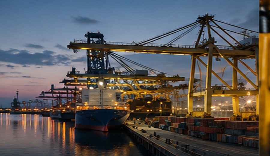 International industrial port and logistics infrastructure